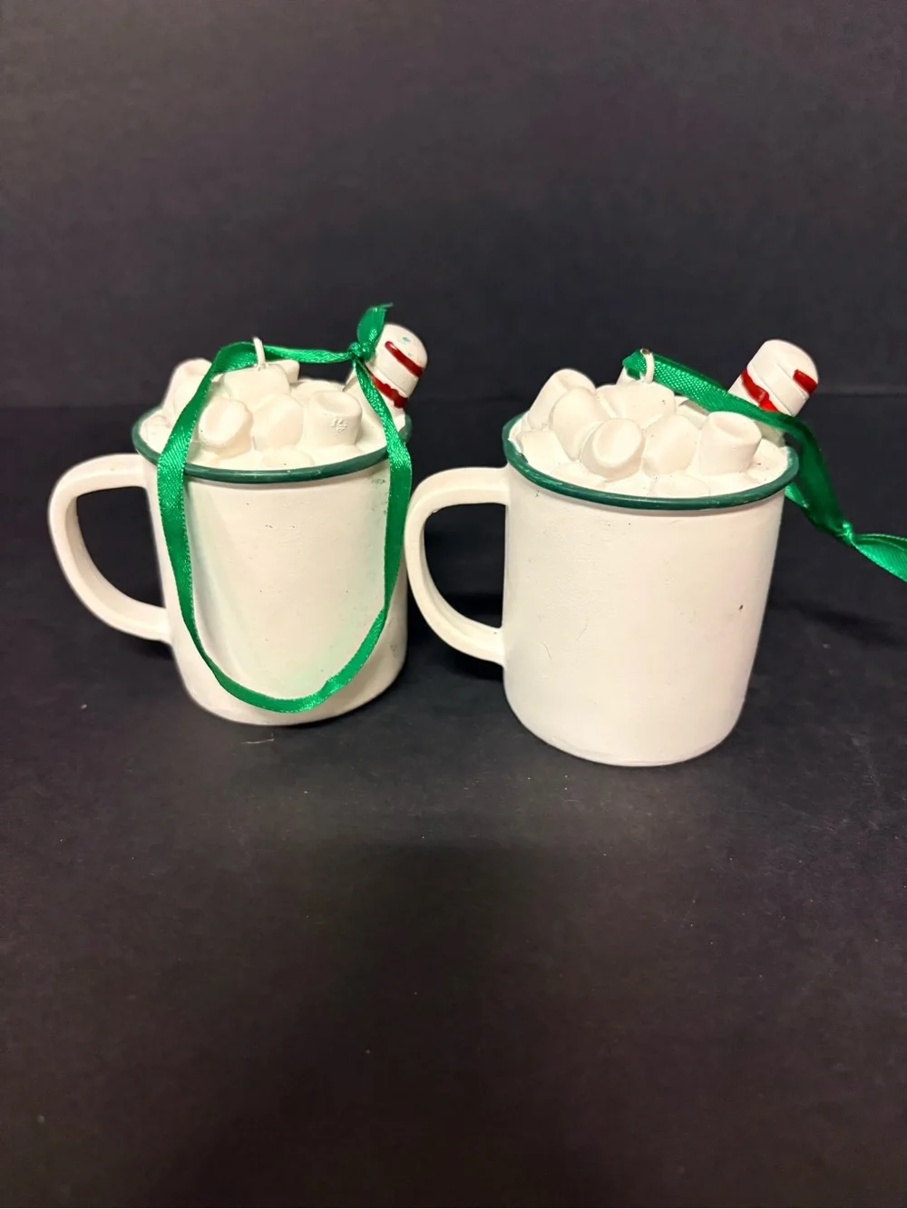 Pioneer Women ‘ Dashing Through the Snow' White Ceramic Mug Ornaments - Set of 2